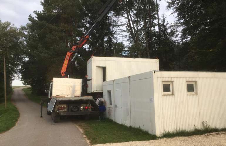 Container setzen – Jugendheim Landensberg